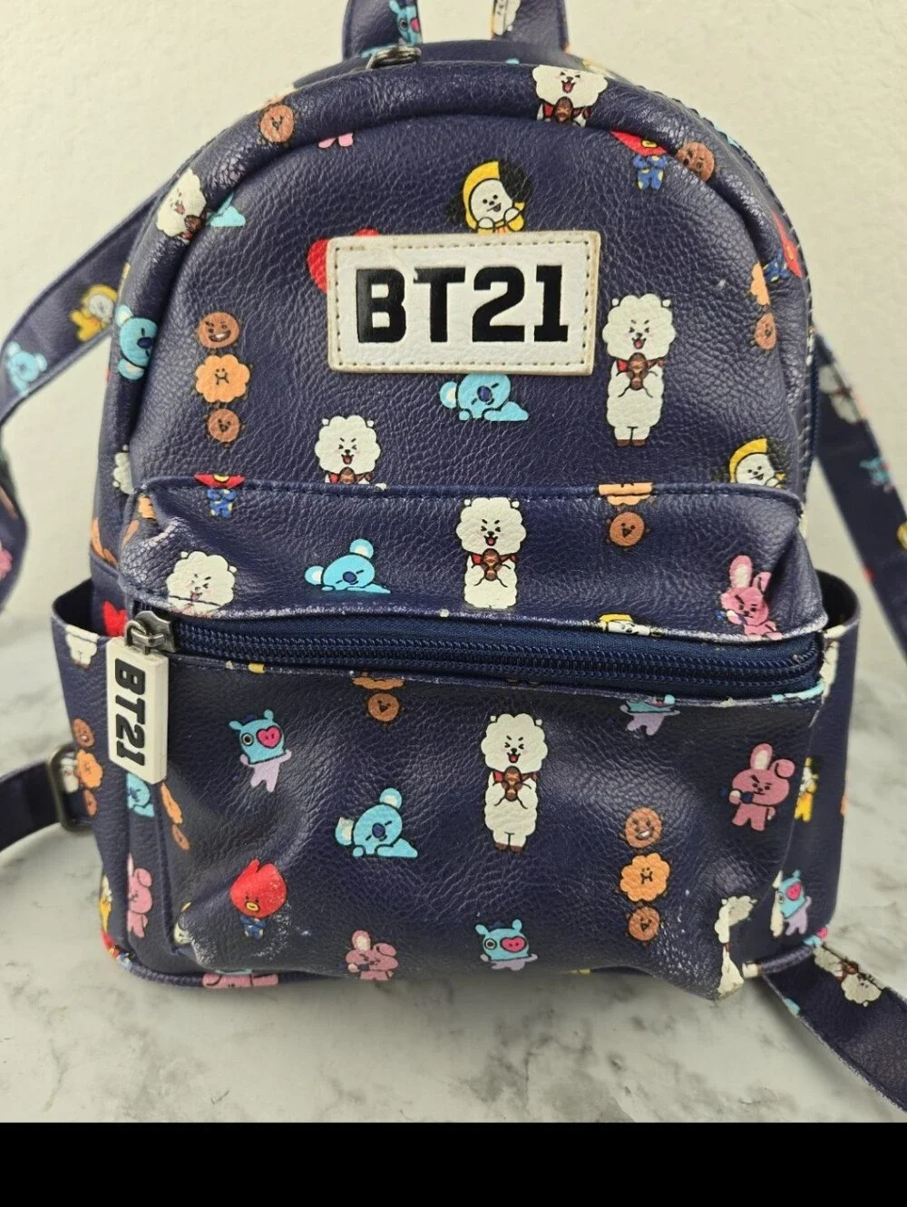 Bt21  Navy Character Mini Backpack